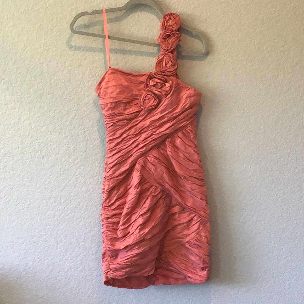 BCBG Peach Cocktail Dress